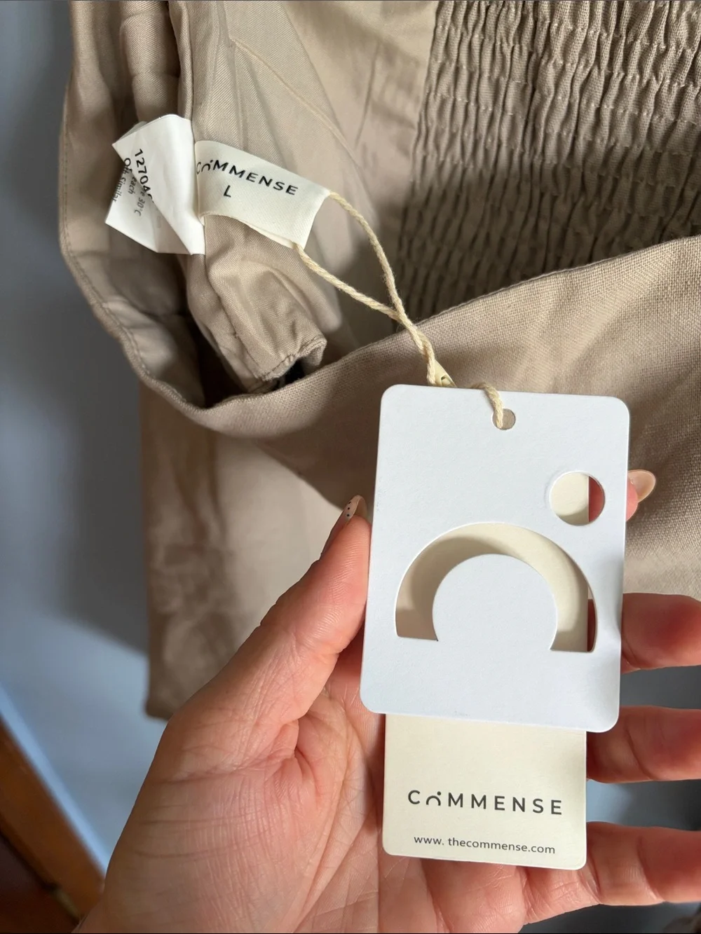 NWT Commense Linen Wrap Top - Picture 7 of 9